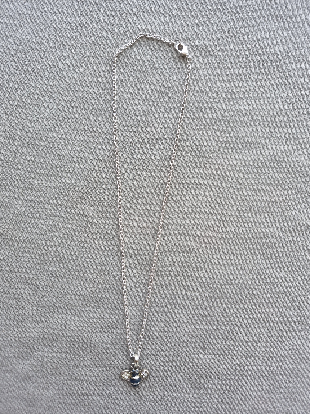 Sterling Silver Bee Pendant Necklace in Silver
